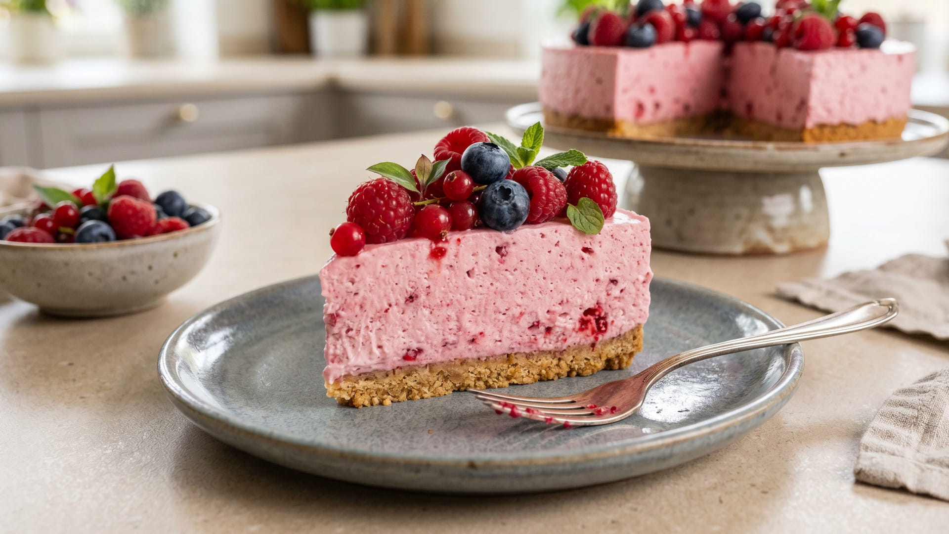 Torta Mousse de Frambuesa