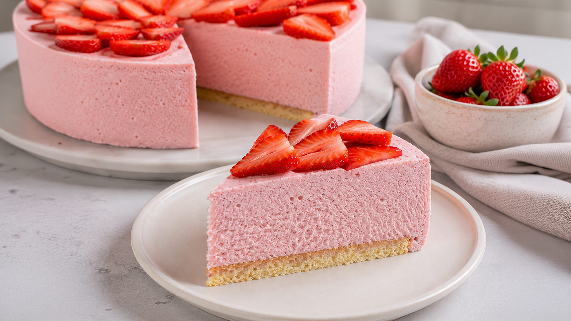 Torta Mousse de Frutilla
