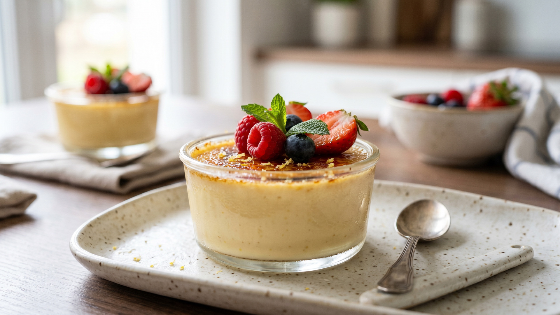 Vasitos Crème Brûlée y Frutos Rojos